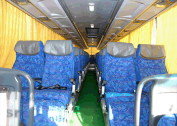 Interior of APSRTC Garuda Plus bus service